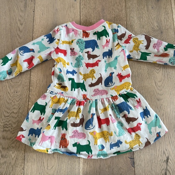 Cozy, fleece-like thick fabric dog dress. Pullover w pockets - Picture 3 of 4